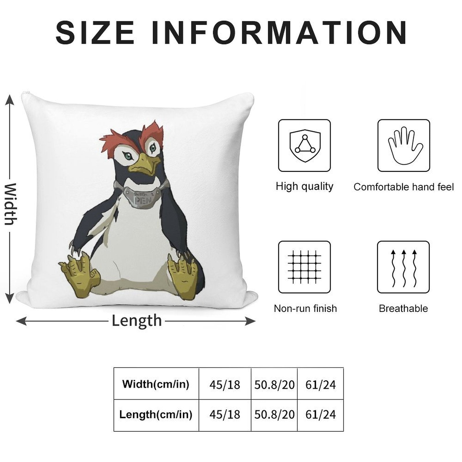 PenPen Soft Gift Ready Throw Pillow