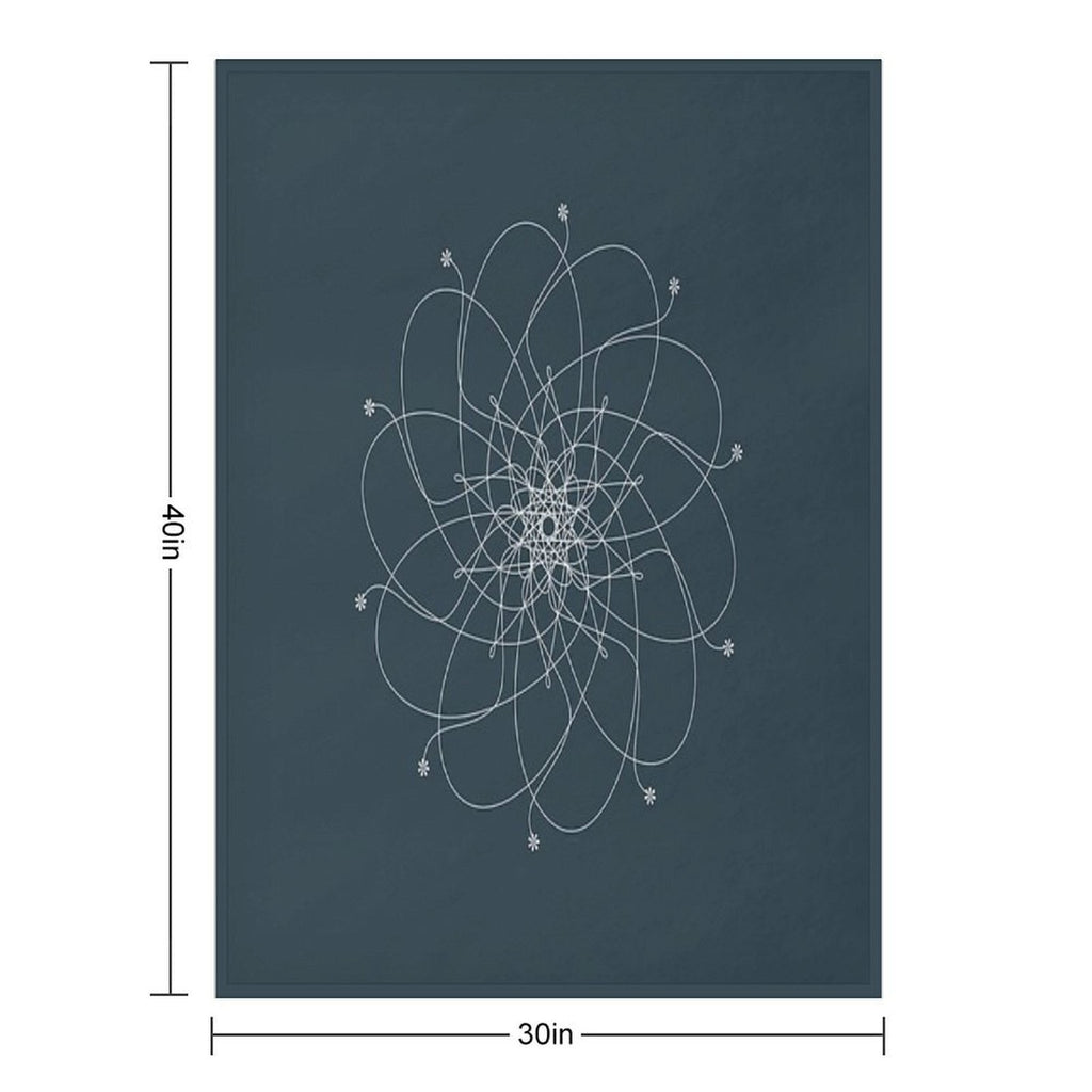 Ornament – Nightblu Blossom Gift-ready Throw Blanket