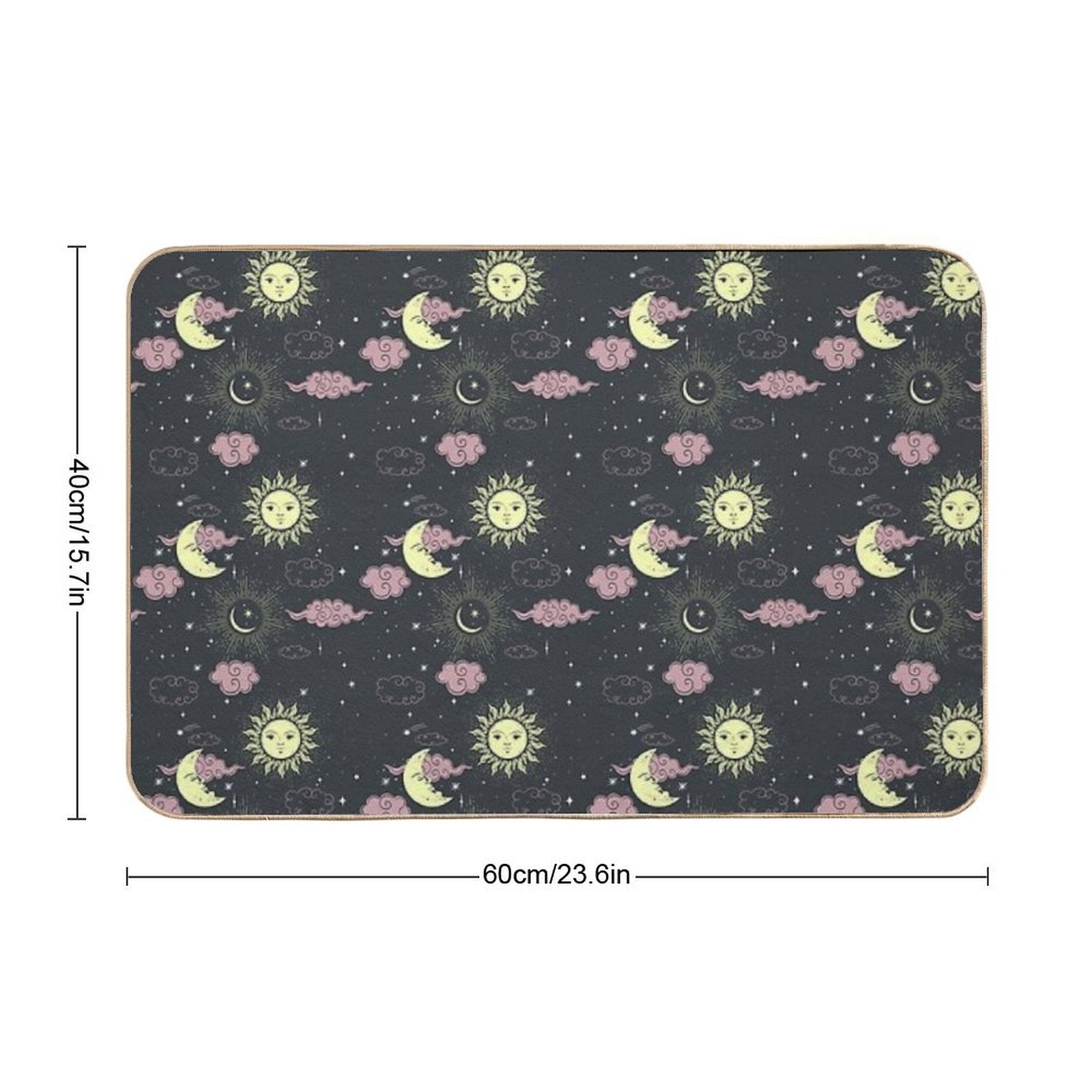 Stars Sun And Moon Durable Bath Mat