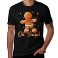 Funny Oh Snap Gingerbread Cookie Christmas  Trendy Pattern T-Shirt