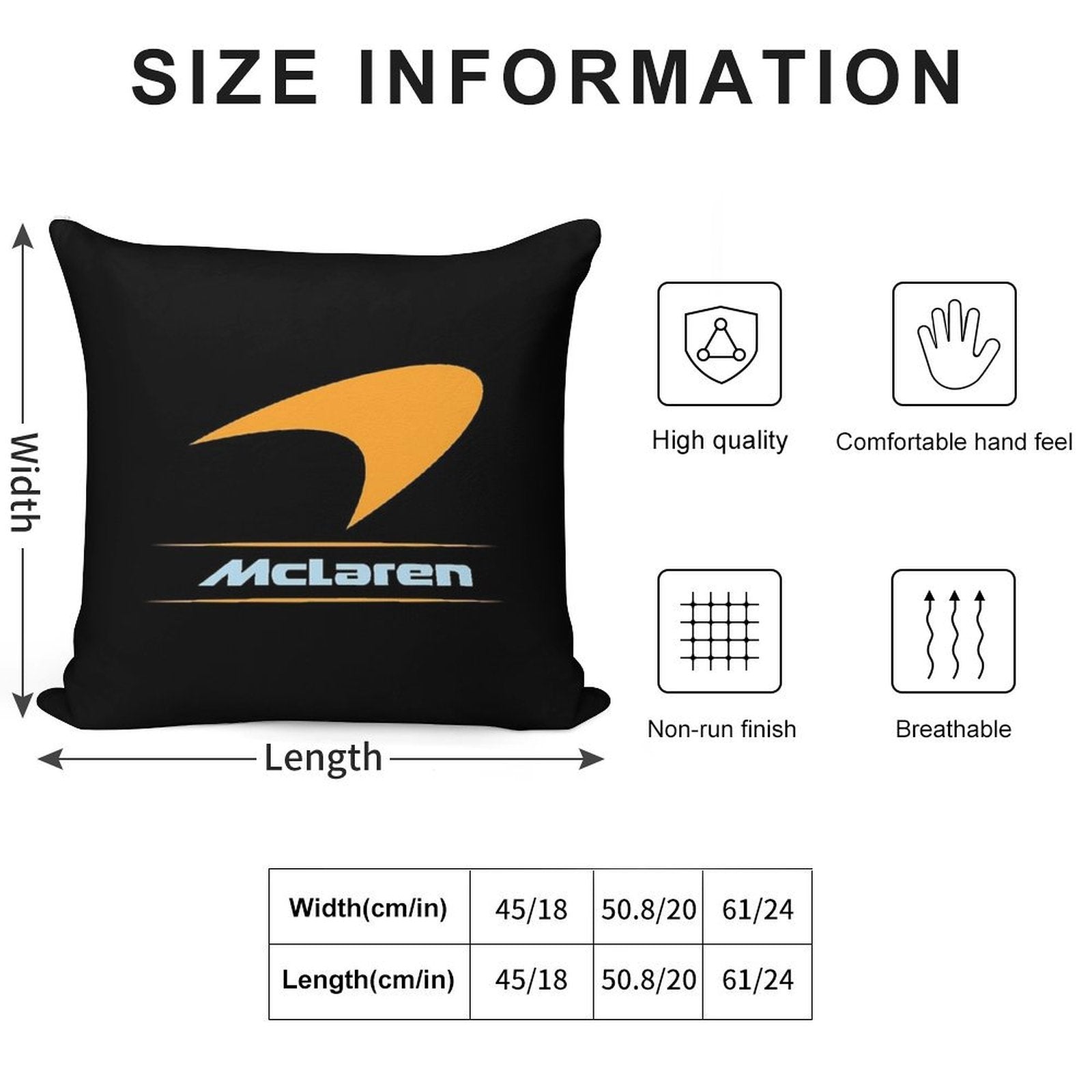 Mclaren Soft Reinforced Edging Throw Pillow