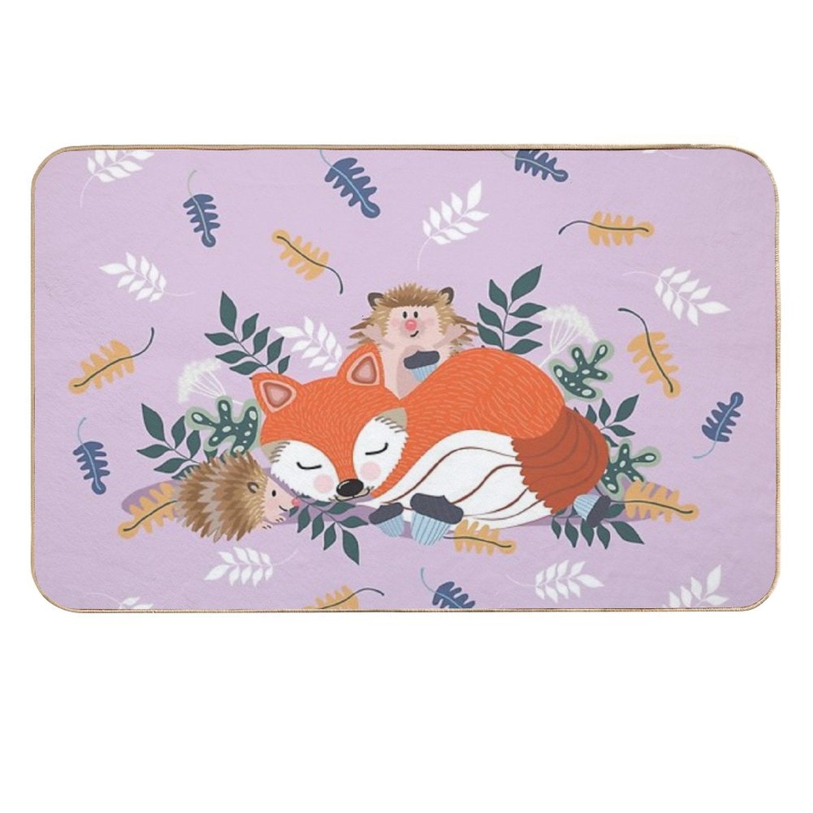 Little Fox Sleeping  Non-Slip Bath Mat