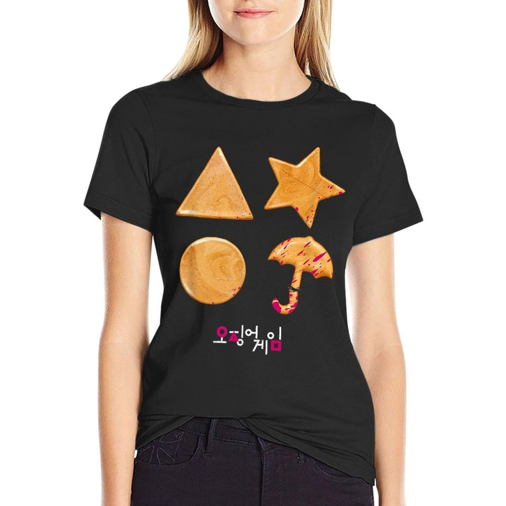 Squid Game Sugar Honey Combs Blood Cookies  Cotton T-Shirt