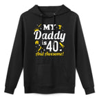 Dad 40th Birthday My Daddy Is 40 And Awesome 40th Birthday Medium-Weight Fabric Hoodie