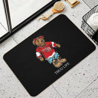 Thug Life Bear White  Easy Maintenance Bath Mat