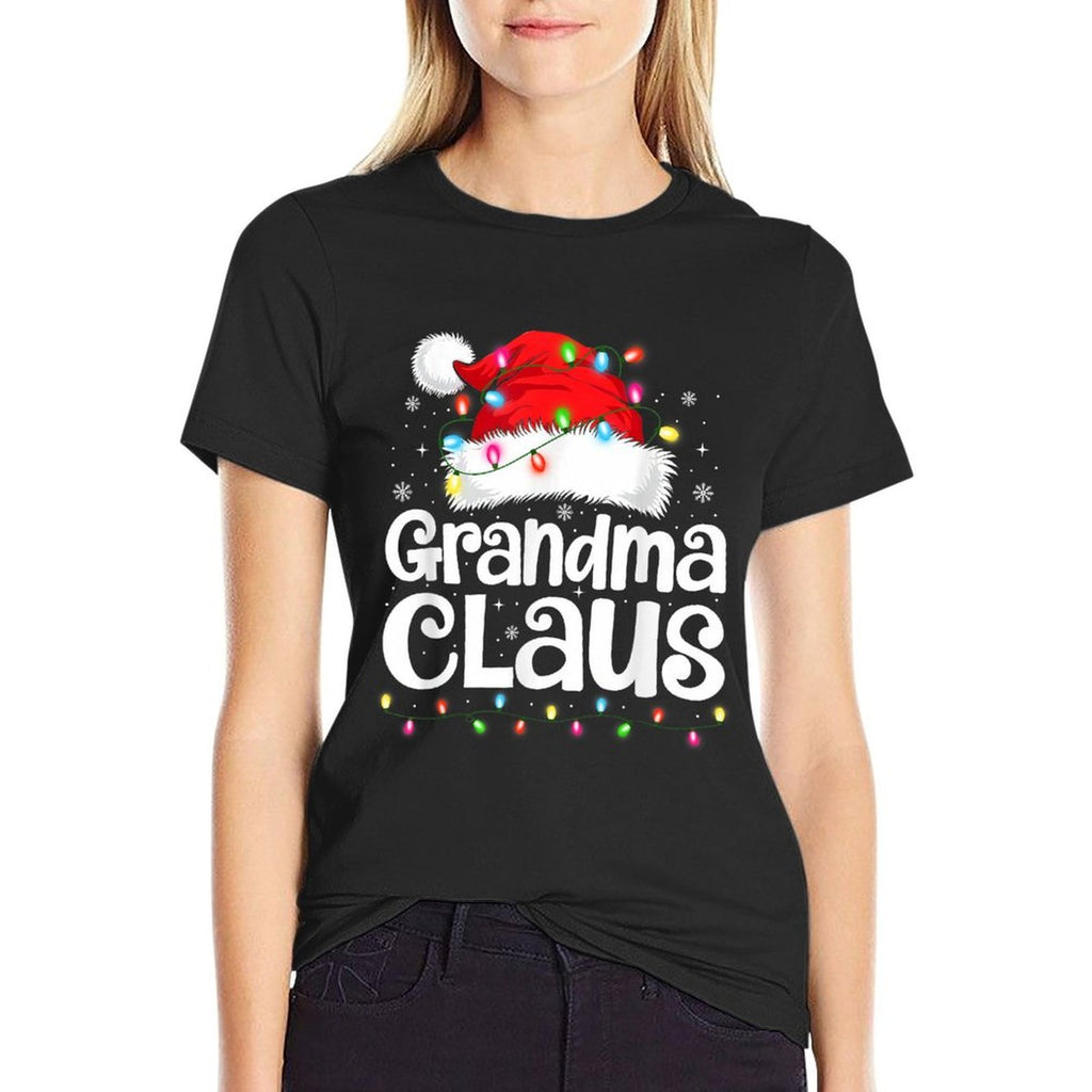 Grandma Claus Matching Family Christmas Funny Xmas Pajamas Comfortable T-Shirt