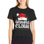 Grandma Claus Matching Family Christmas Funny Xmas Pajamas Comfortable T-Shirt