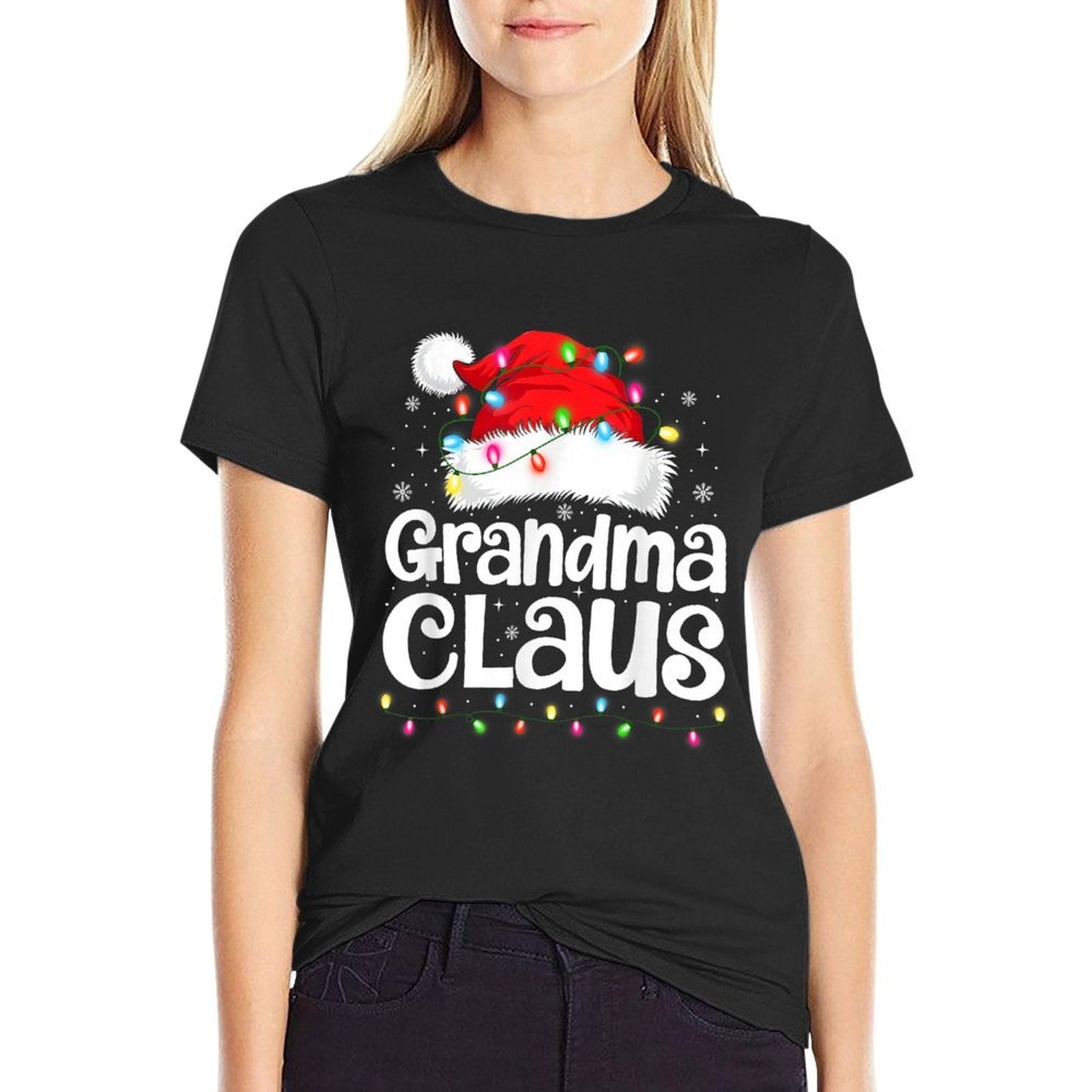 Grandma Claus Matching Family Christmas Funny Xmas Pajamas Comfortable T-Shirt