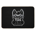 OwO What's This - White Text  Rapid-Drying Bath Mat
