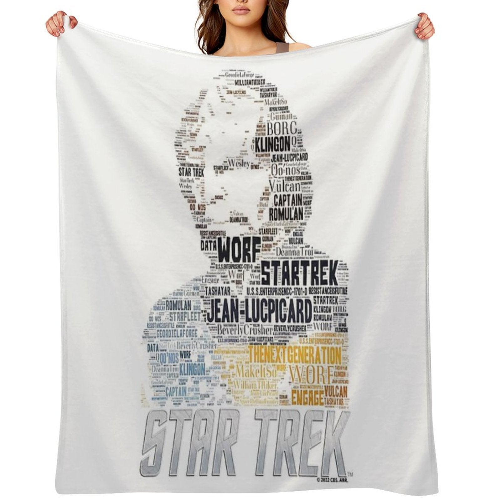 Lieutenant Worf - Star Trek Next Generation Durable Throw Blanket