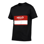 Hello My Name Is Blank Custom Sticker Funny  Summer-ready Fabric T-Shirt