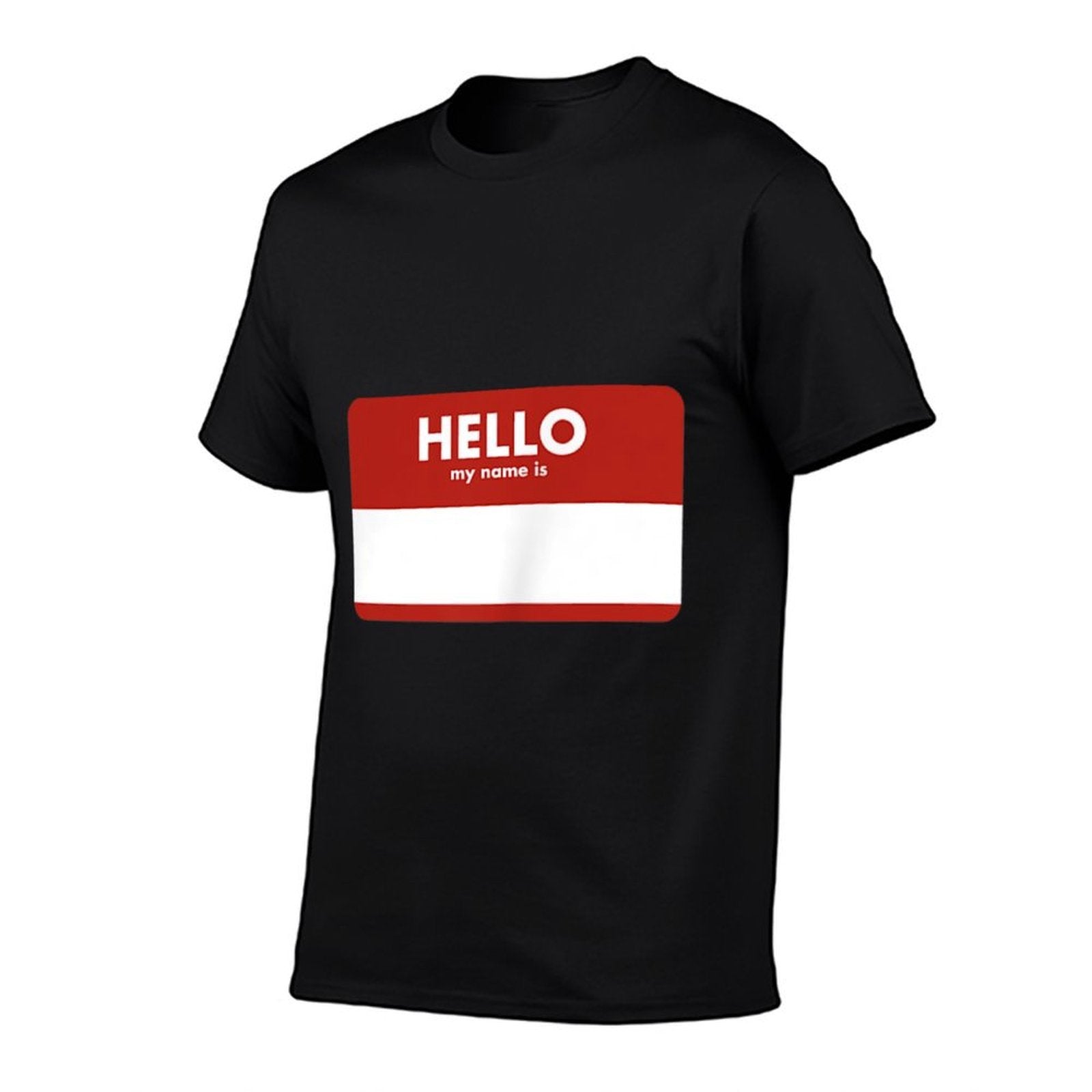 Hello My Name Is Blank Custom Sticker Funny  Summer-ready Fabric T-Shirt
