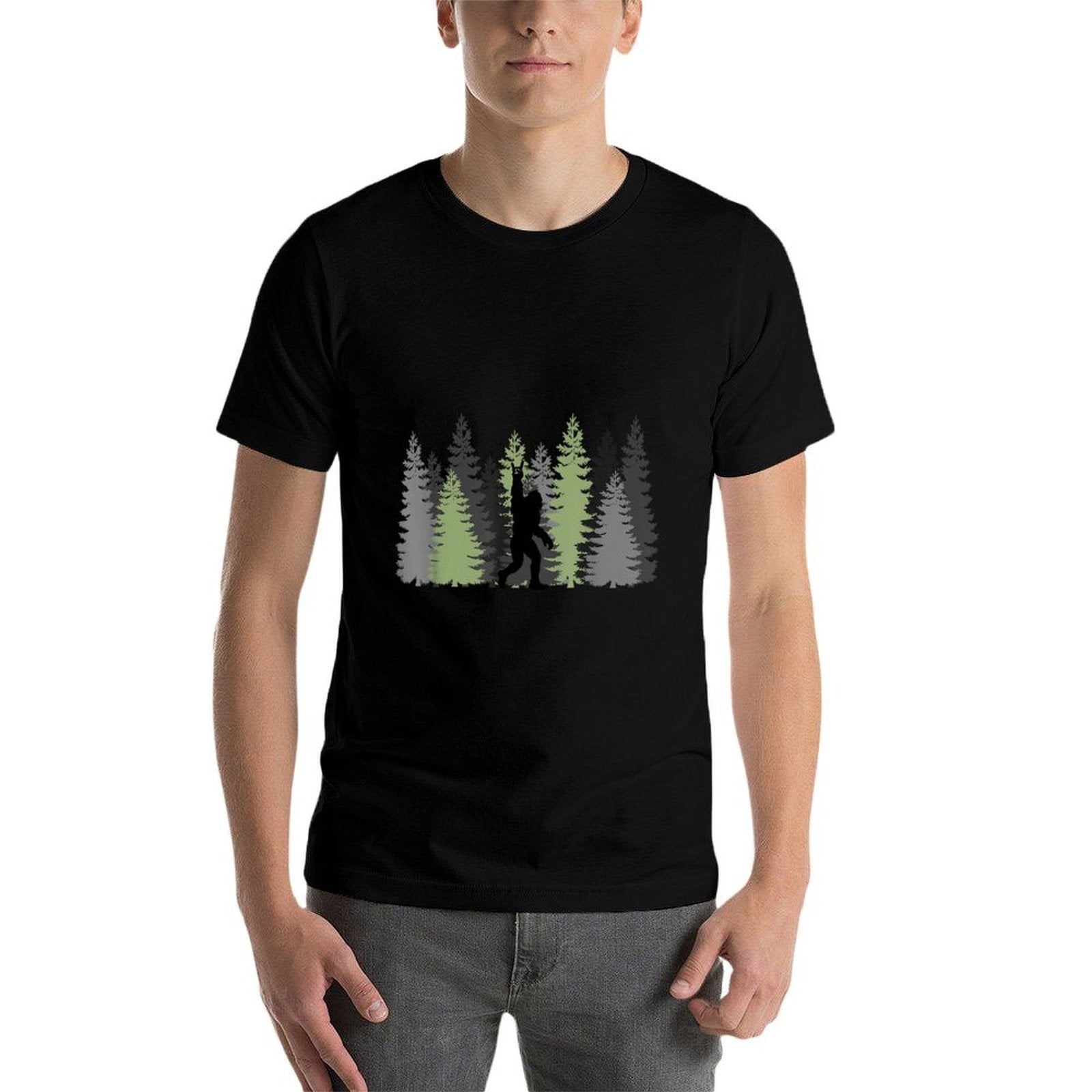 Bigfoot In The Forest Funny Sasquatch Bigfoot  Vintage-inspired T-Shirt