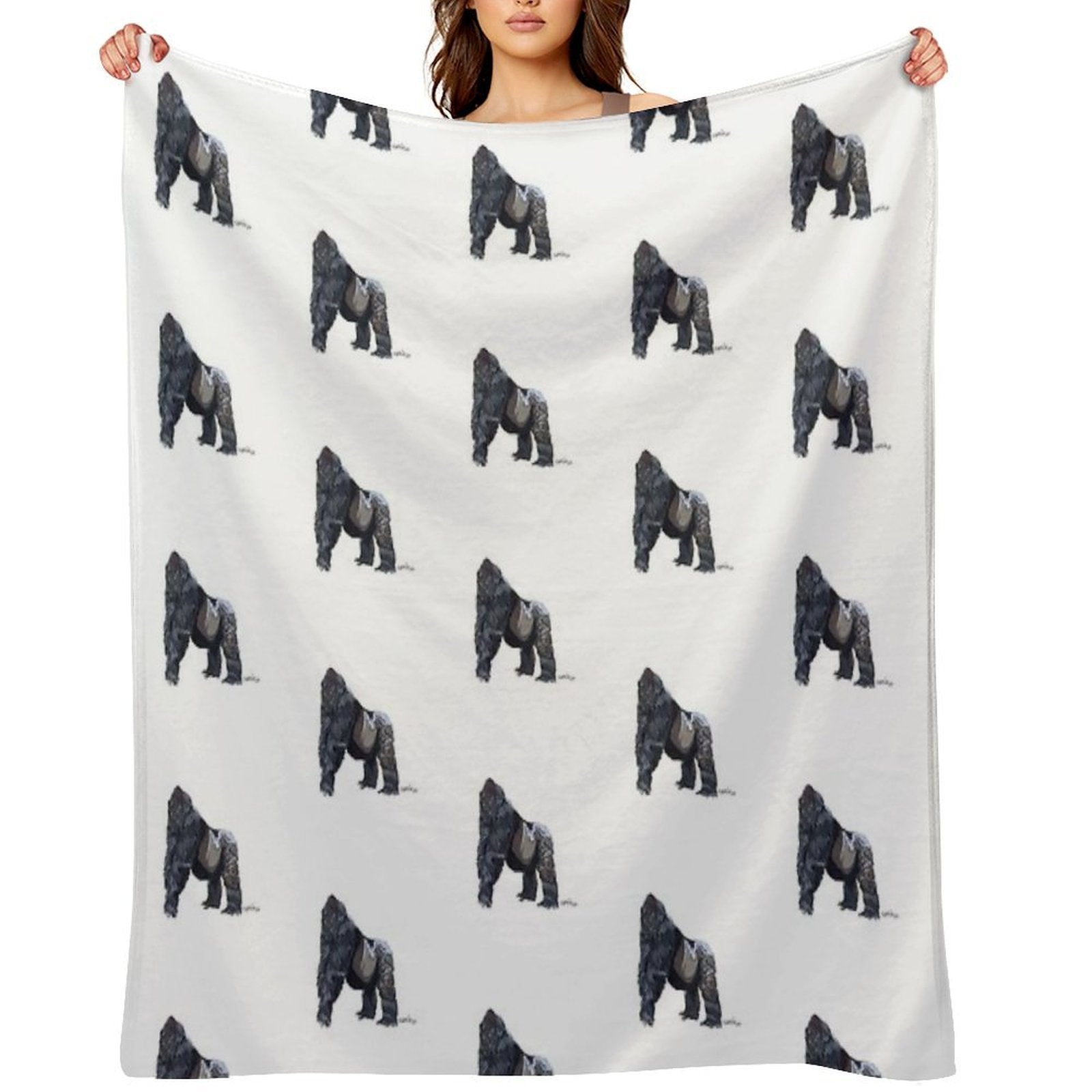 Gorilla Velvety-soft Throw Blanket
