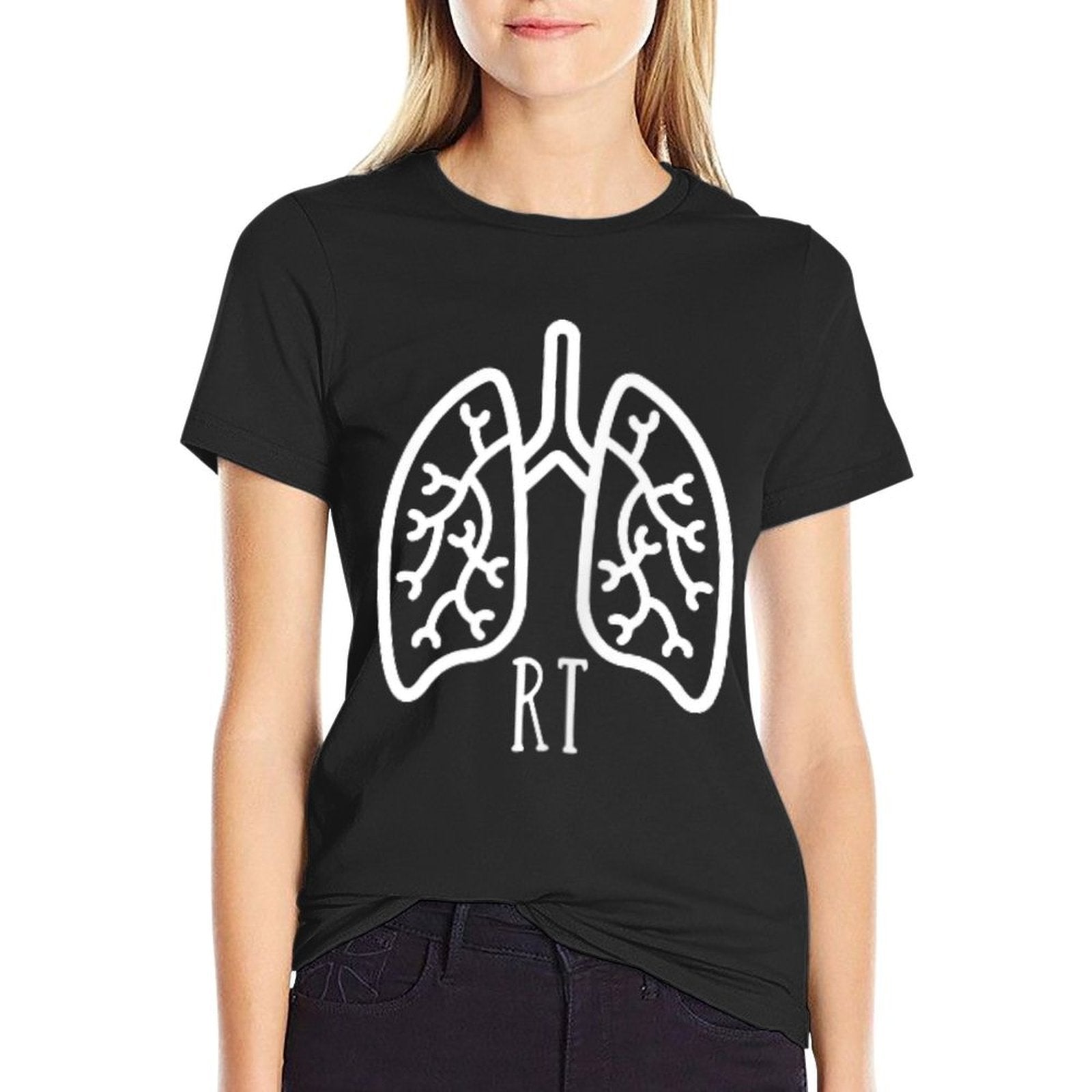 RT Respiratory Therapy Pulmonologist Respiratory Therapist  Ribbed Collar T-Shirt