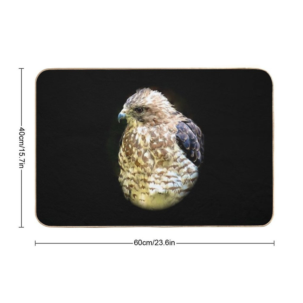 Red Shouldered Hawk  Anti-Trip Bath Mat