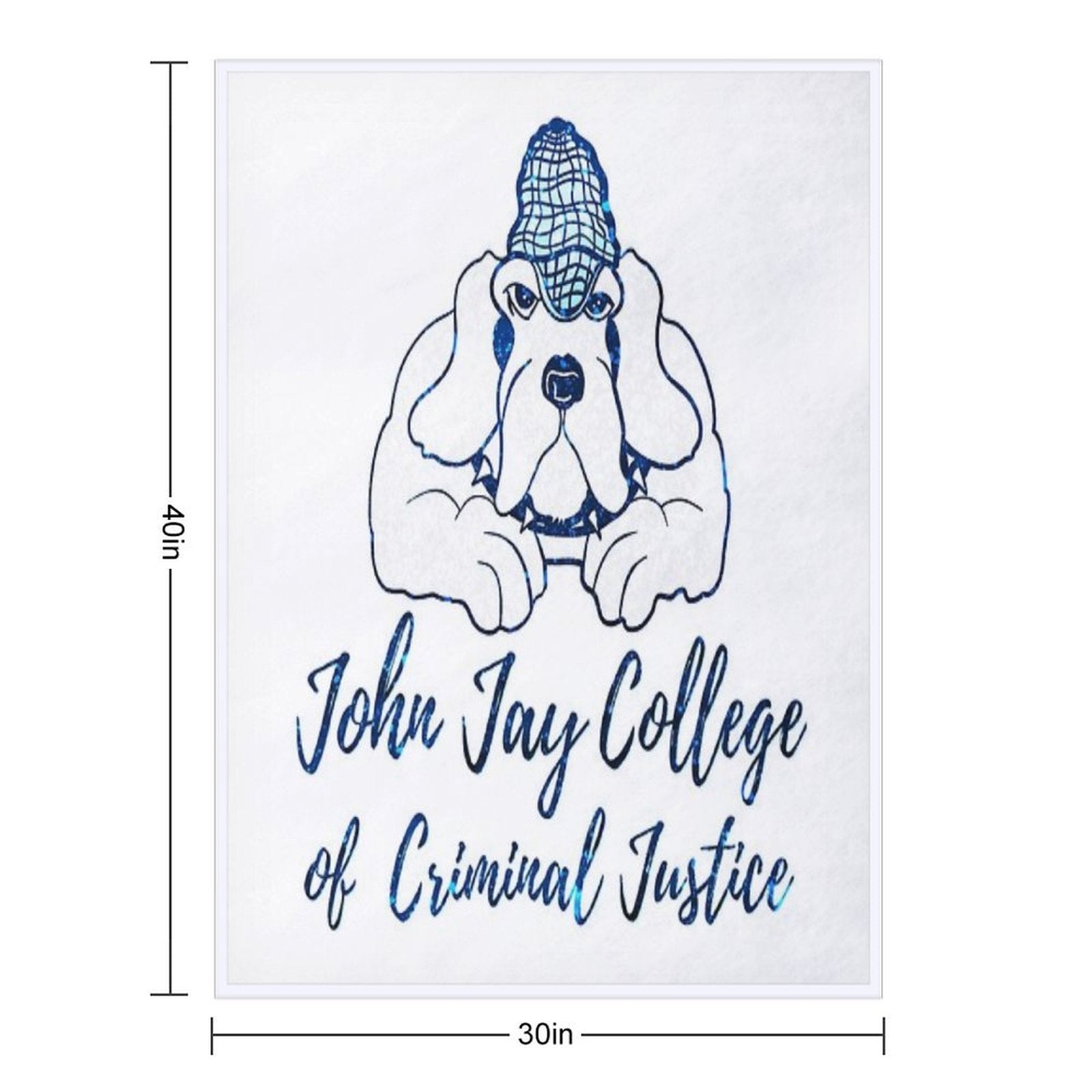 Glitter John Jay College of Criminal Justice Easy Care Throw Blanket