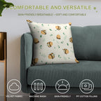 Lots of Bees Soft Shrink-Resistant Throw Pillow