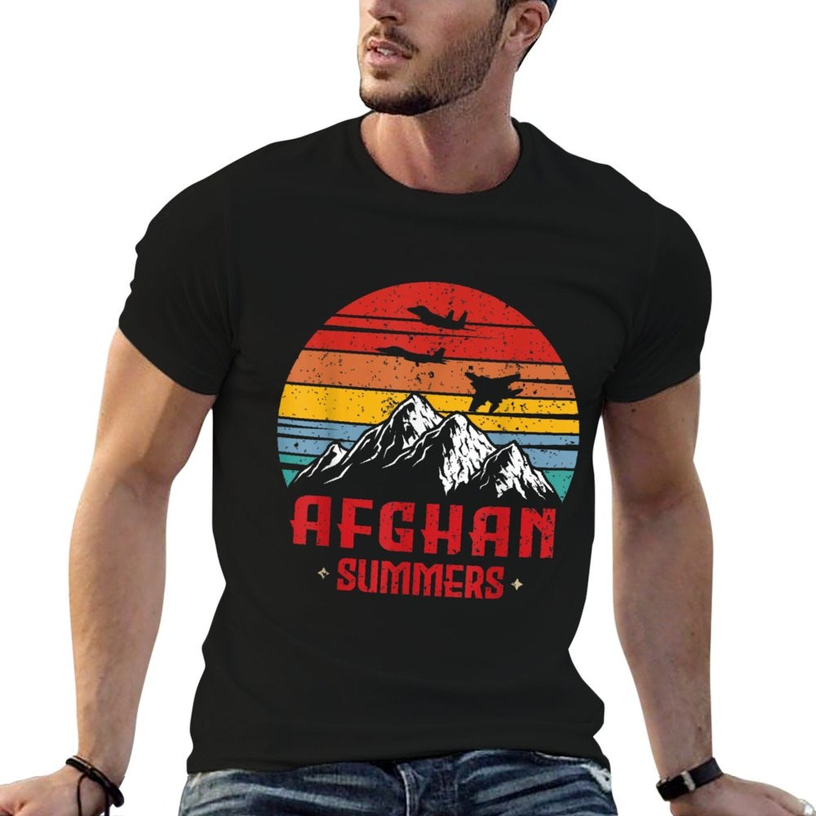 Afghan Summers Veteran Funny Afghanistan Veteran Gift  Slim-fit Cut T-Shirt