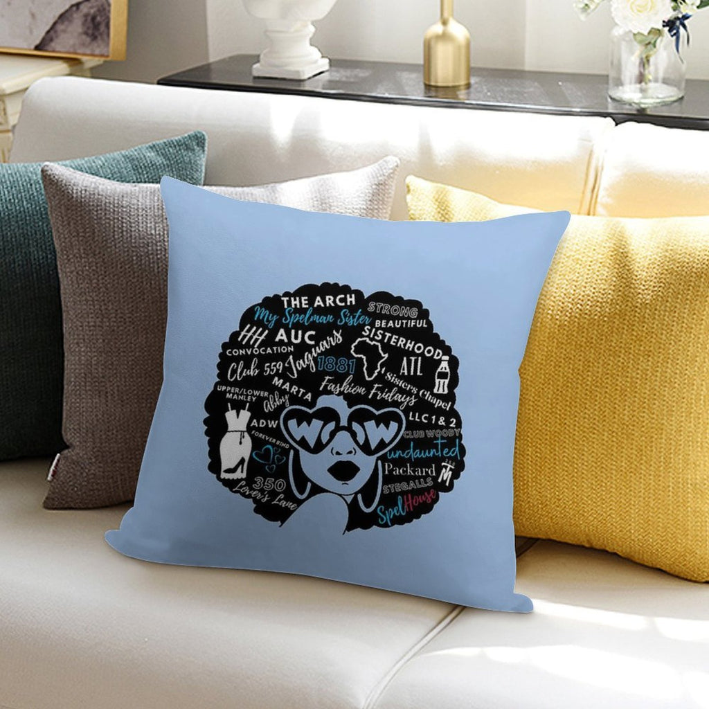 Spelmanite Blue Soft High-Density Material Throw Pillow