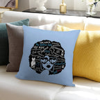 Spelmanite Blue Soft High-Density Material Throw Pillow