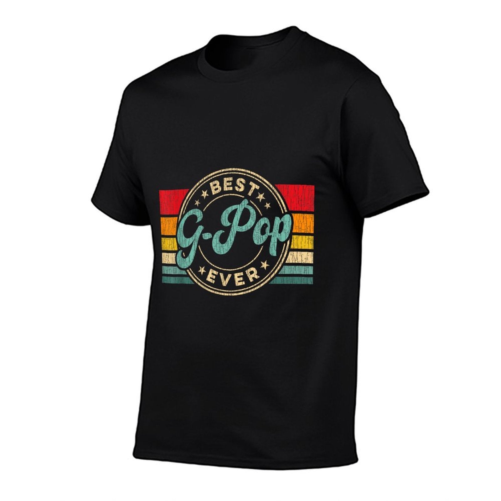 Best G-Pop Ever Vintage Retro Fathers Day Gift  Rolled Sleeves T-Shirt