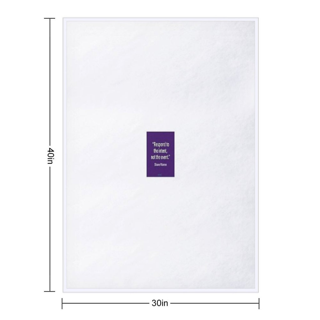 Respond to The Intent (purple) Easy Care Throw Blanket