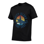 Jaws Amity Island Surf Shop 1975 Retro Logo  Polyester Blend T-Shirt