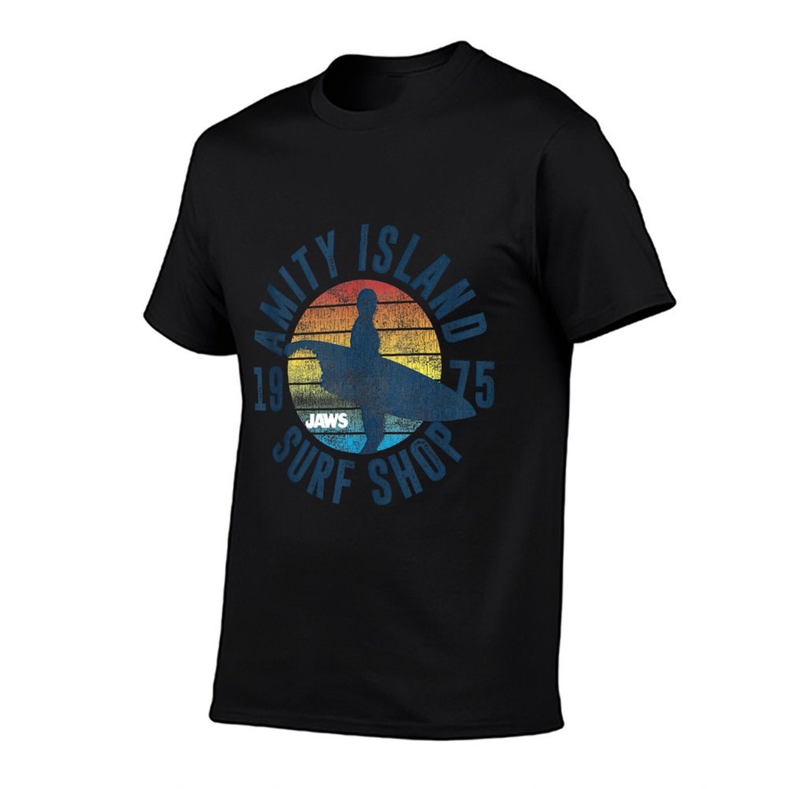 Jaws Amity Island Surf Shop 1975 Retro Logo  Polyester Blend T-Shirt