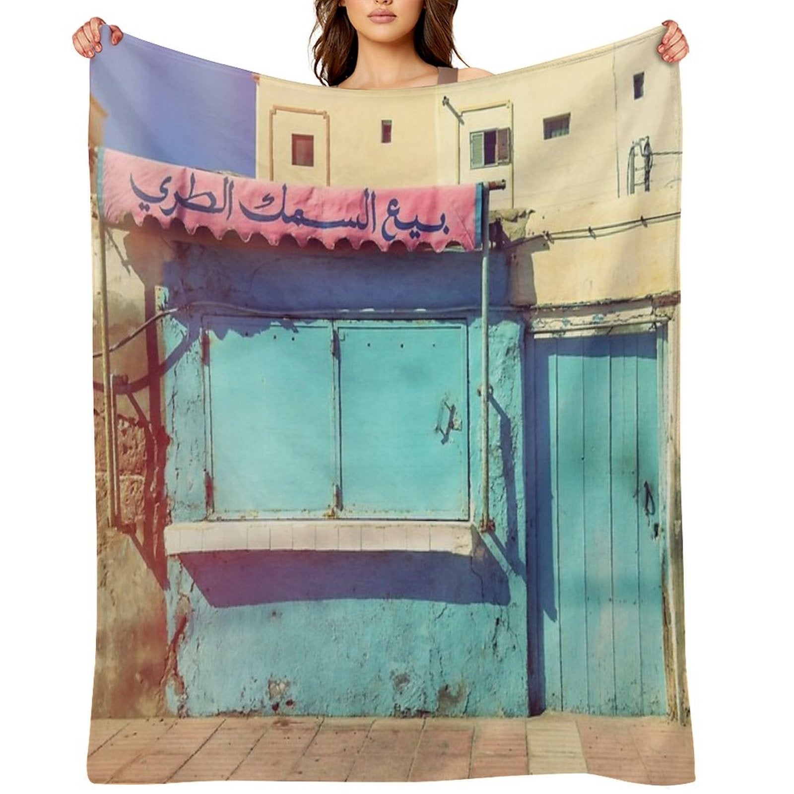 Sunday in Morocco Shrink-resistant Throw Blanket