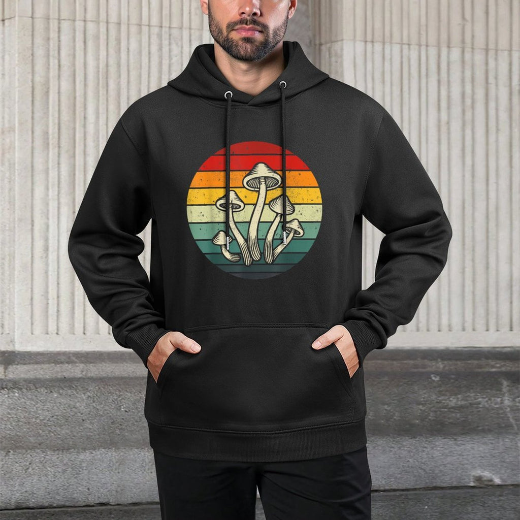 Vintage Retro Mushroom 80s 90s Mushroom Lovers Funny Food All-Day Comfort Hoodie