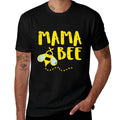 Mama Bee Family Matching Beekeeper Mom Mommy Women  Ribbed Collar T-Shirt