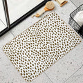 Brown Dalmatian Spots (brownwhite) Durable Bath Mat