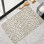Brown Dalmatian Spots (brownwhite) Durable Bath Mat