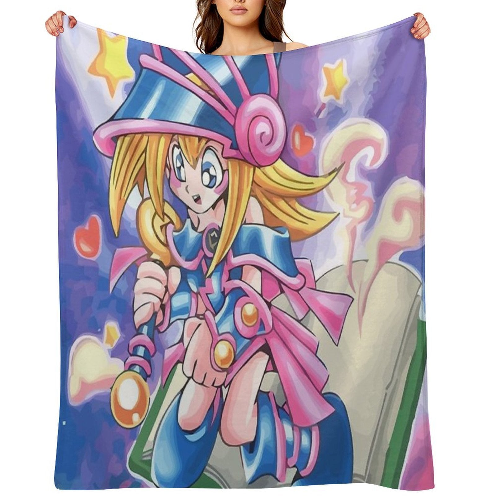 Toon Black Magic Girl Multi-functional Throw Blanket