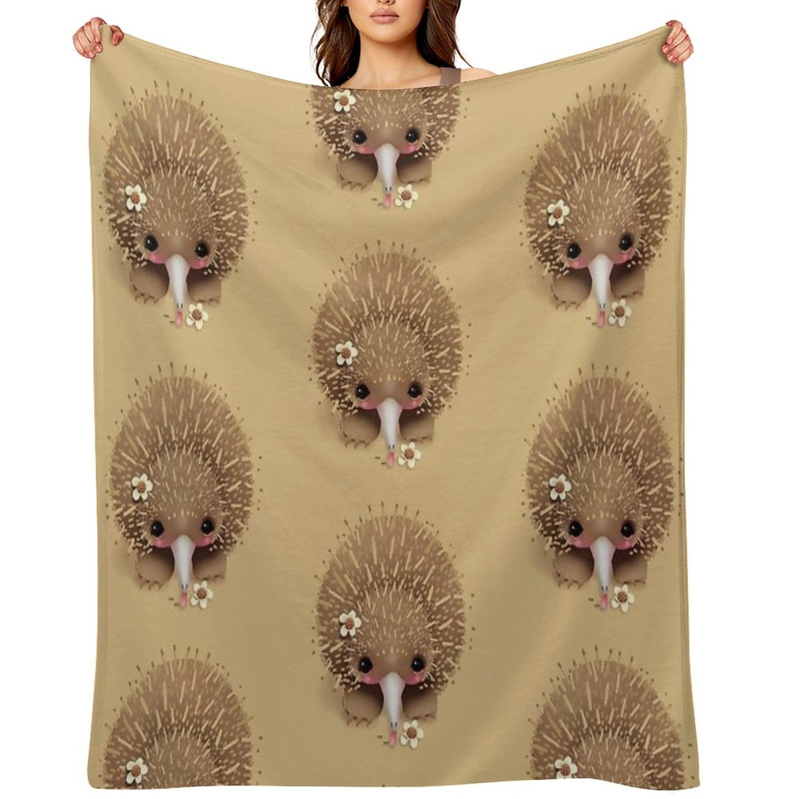Baby Echidna Easy Care Throw Blanket