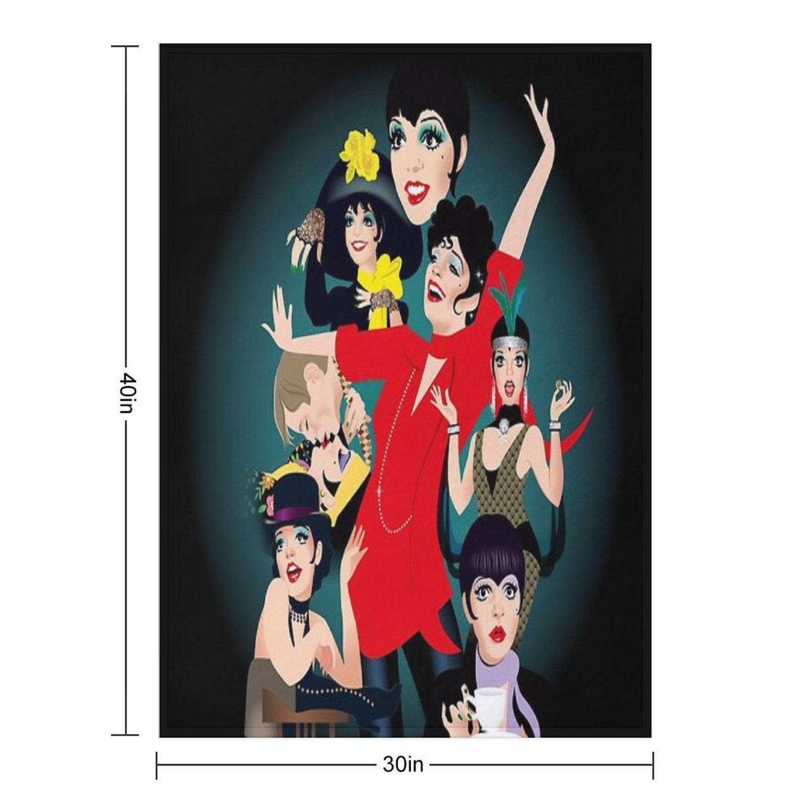 Liza with A Z Machine-washable Throw Blanket