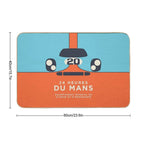 Le Mans Minimal Retro B  Easy Maintenance Bath Mat