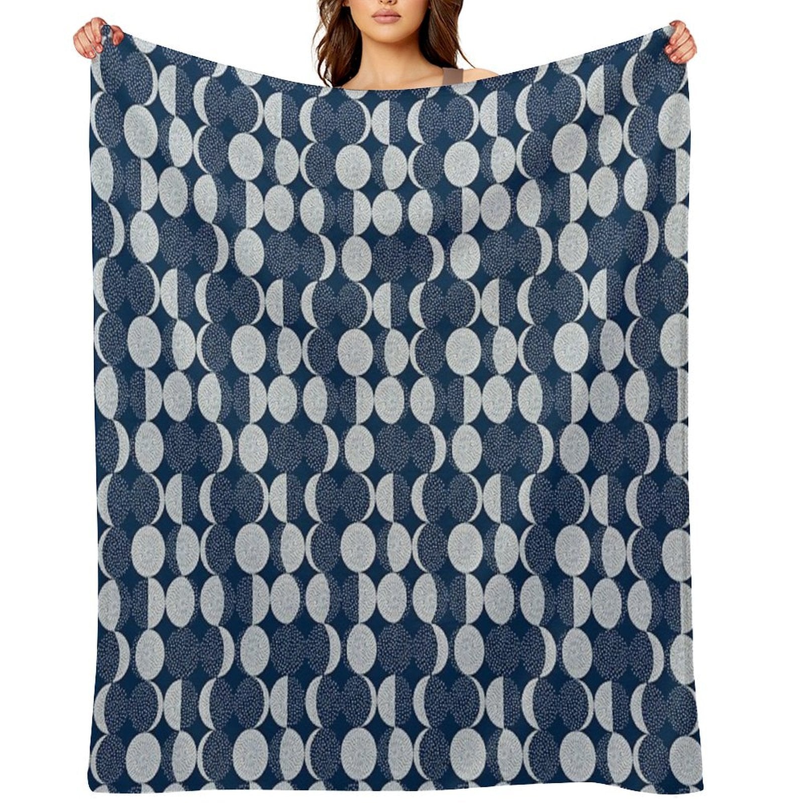 Moon Phases  Repeat Pattern Quick-dry Throw Blanket
