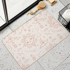 Moons And Suns Pattern  Multi-Purpose Bath Mat