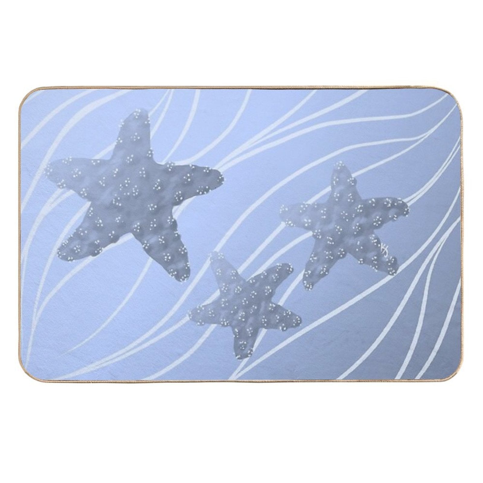Blue Starfish  Toxin-Free Bath Mat