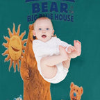 Family Bear in The Big Blue House104 Compact Throw Blanket