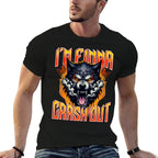 Im Finna Crash Out Ironic Meme Sigma Brainrot Quote  Rolled Sleeves T-Shirt