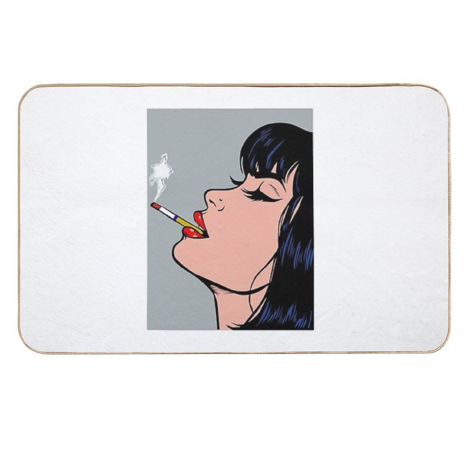 Take It Easy Nothing Is Under Control , Smoking Comic Girl ,cigarette Comic Girl ,  Odorless Bath Mat