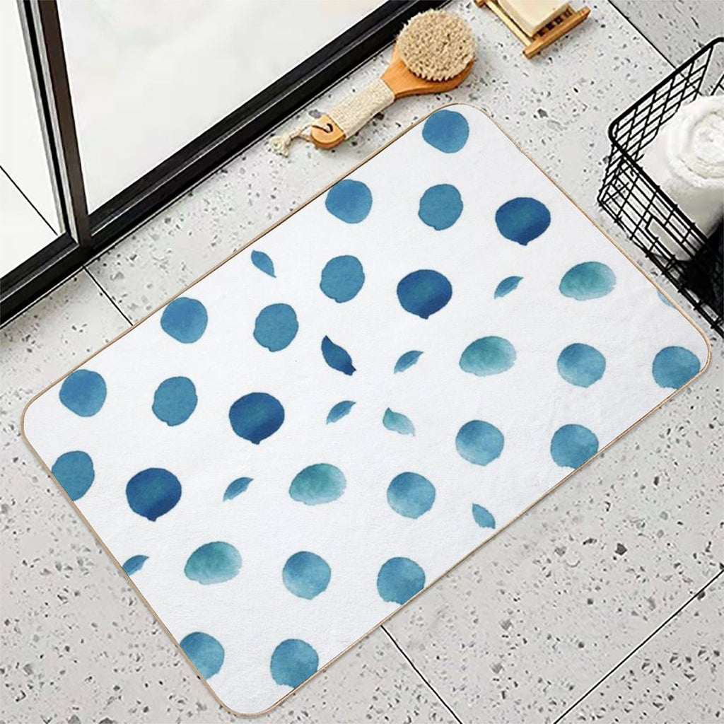 Ocean Blu Pattern-small Dots  Versatile Bath Mat