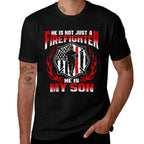 My Son Is A Firefighter Hero Proud Family Fire Mom Dad Gifts  Polyester Blend T-Shirt