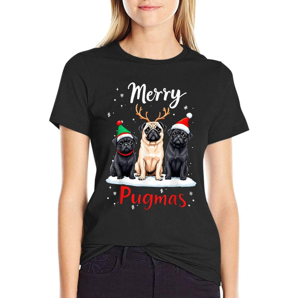 Merry Pugmas Pug Lover Dog Owner Christmas Party Xmas Men Women Kids  Affordable Price T-Shirt