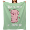 Cute Piggy I Like Pig Butts And I Cannot Lie Eco-conscious Throw Blanket