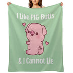 Cute Piggy I Like Pig Butts And I Cannot Lie Eco-conscious Throw Blanket