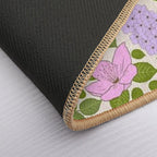 Soft Romantic Pastel Botanicals  Fade-Resistant Bath Mat